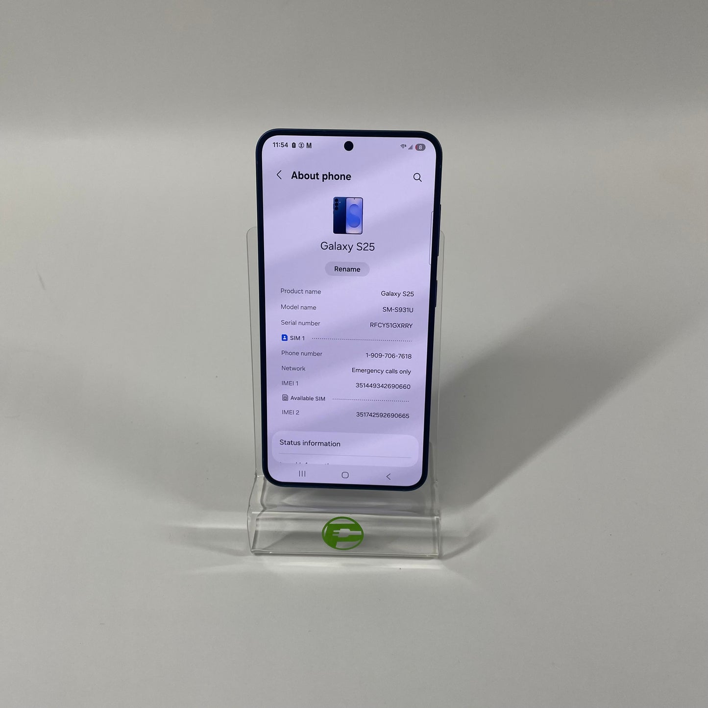 T-Mobile Samsung Galaxy S25 12GB RAM 128GB SM-S931U Blue