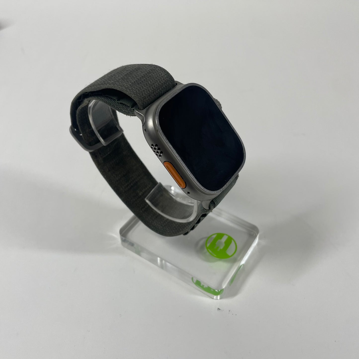 Unlocked Apple Watch Ultra 49MM Natural Titanium Green Trail Loop MQEX3LL/A
