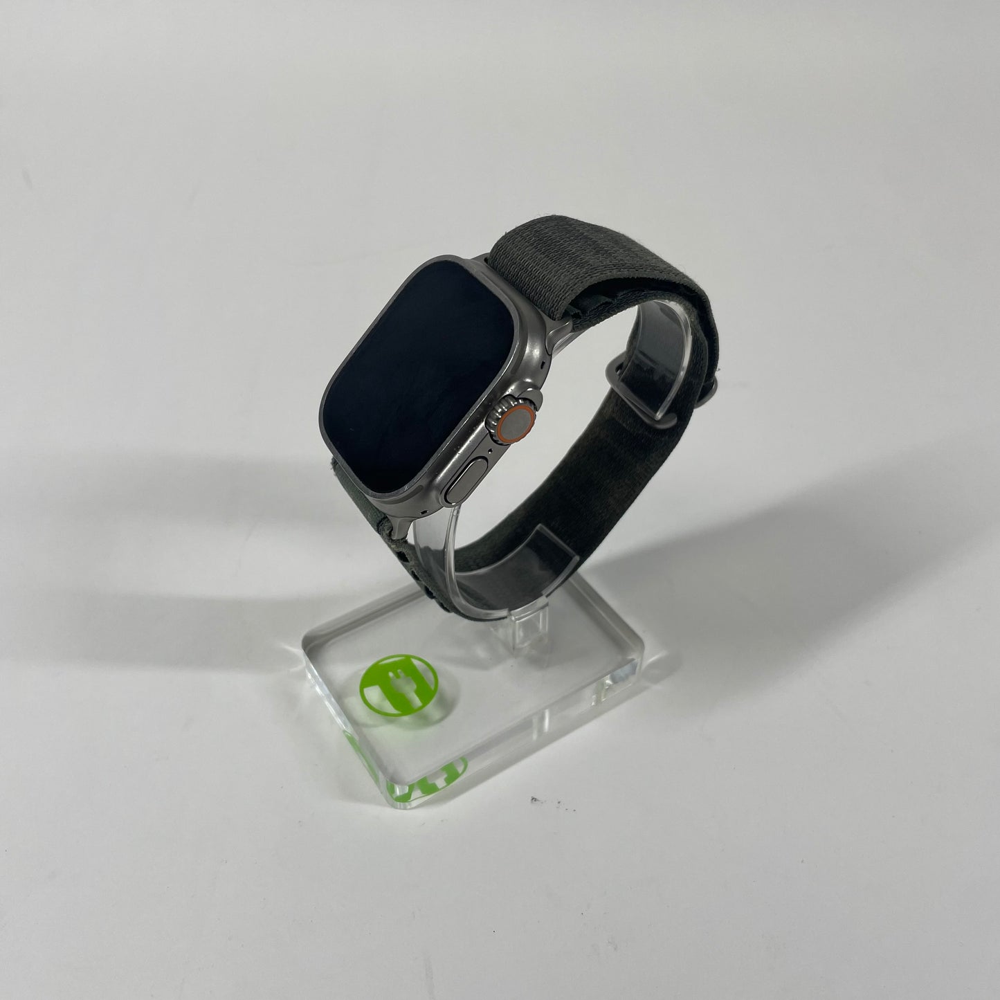 Unlocked Apple Watch Ultra 49MM Natural Titanium Green Trail Loop MQEX3LL/A