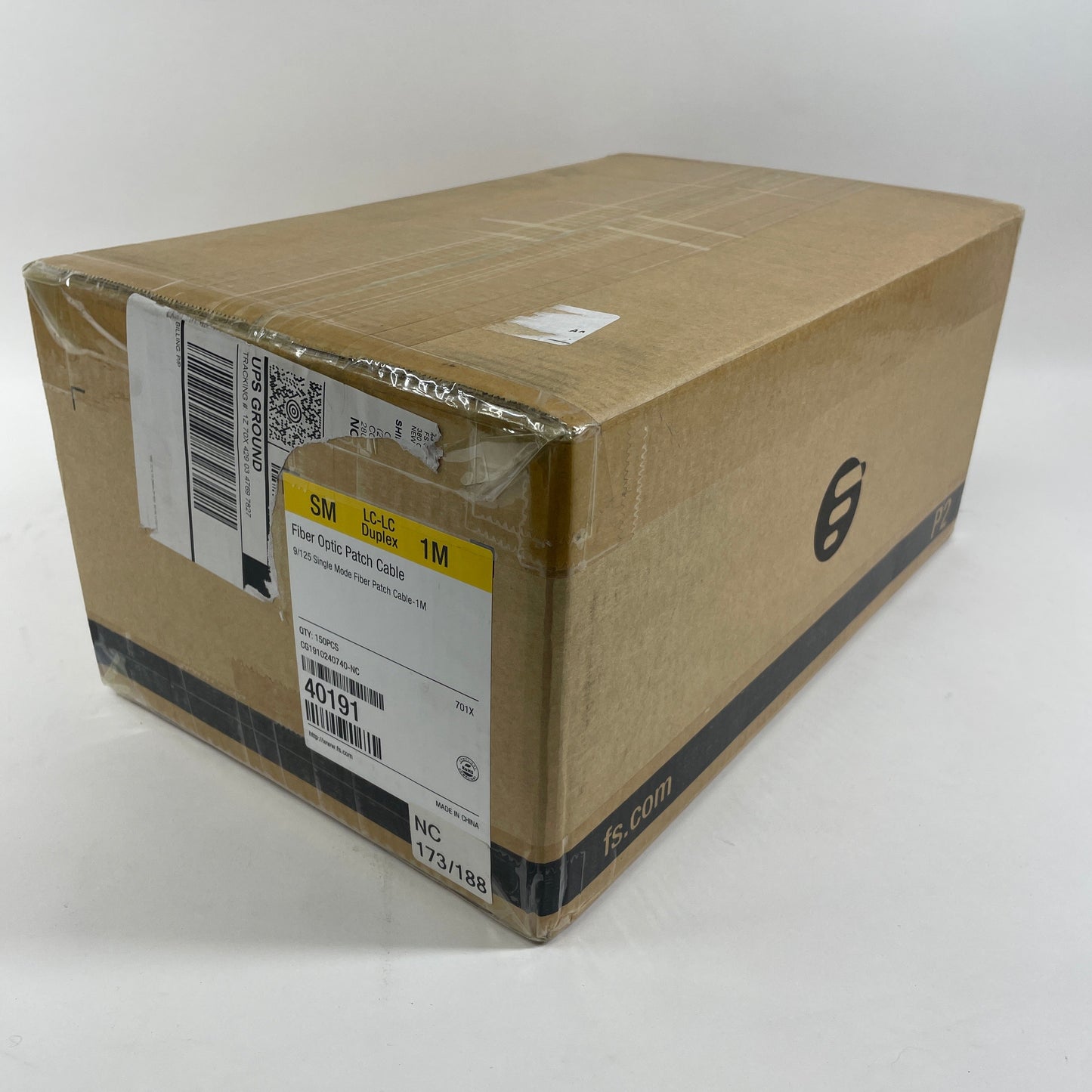 New FS LC-LC Duplex SM, 1M 9/125 Single Mode Fiber Patch Cable Box of 150 Pcs