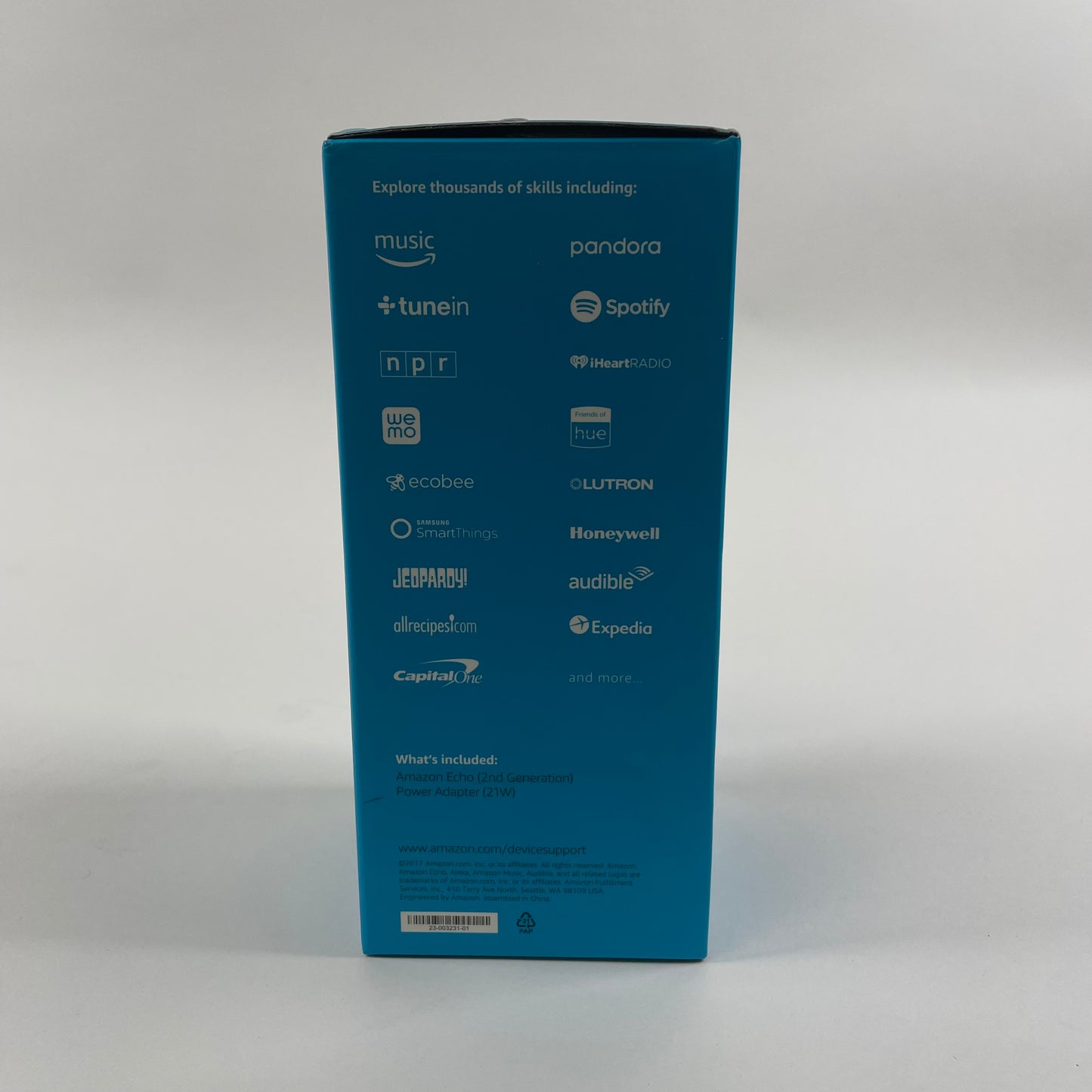 New Amazon Echo 2nd Gen Cylindrical, Smart Speaker Charcoal B06XCM9LJ4