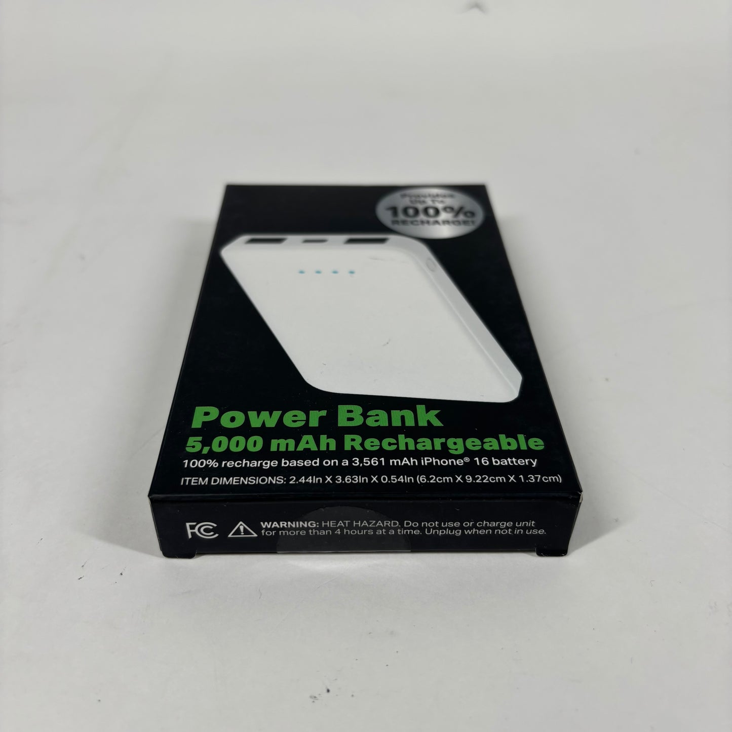 New Jem Accessories Power Bank 5000mah Rechargeable PBB8-2001-WHT 0625 M-288