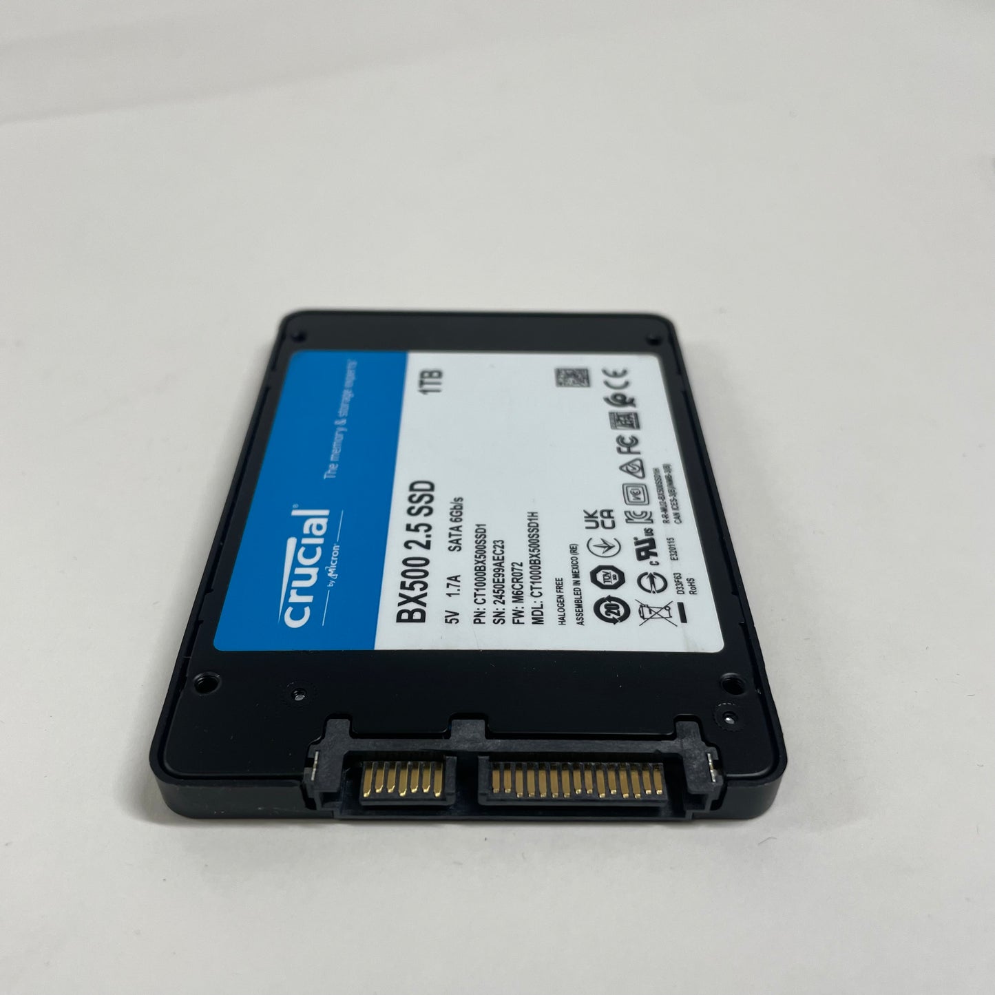 Crucial 2.5" BX500 1TB SATA III 6Gbps SSD CT1000BX500SSD1H