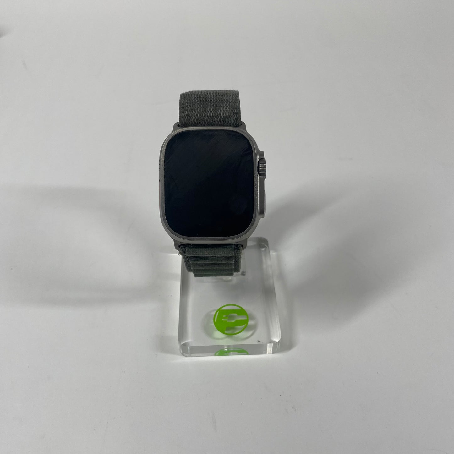 Unlocked Apple Watch Ultra 49MM Natural Titanium Green Trail Loop MQEX3LL/A