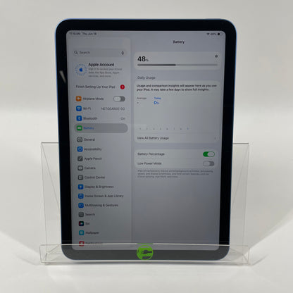 WiFi Only Apple iPad 10th Gen 64GB Blue MPQ13LL/A