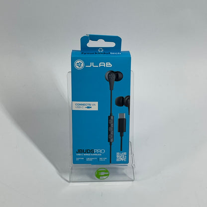 New JLab JBuds Pro USB-C Wired Earbuds Black EPROTPCRBLK123