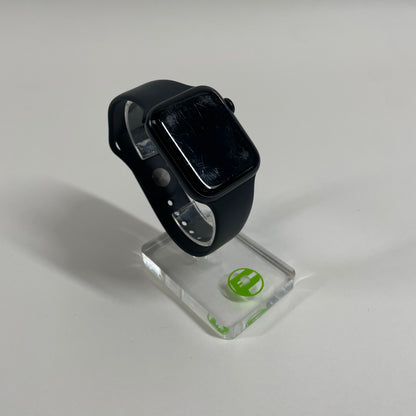 Unlocked Apple Watch SE 2nd Gen 44MM Mid. Aluminum Black Sport Band MNU03LL/A