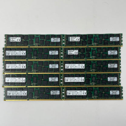 Kingston Server Memory 16GB 2Rx4 PC3-12800R KVR16R11D4/16KF Lot of 10