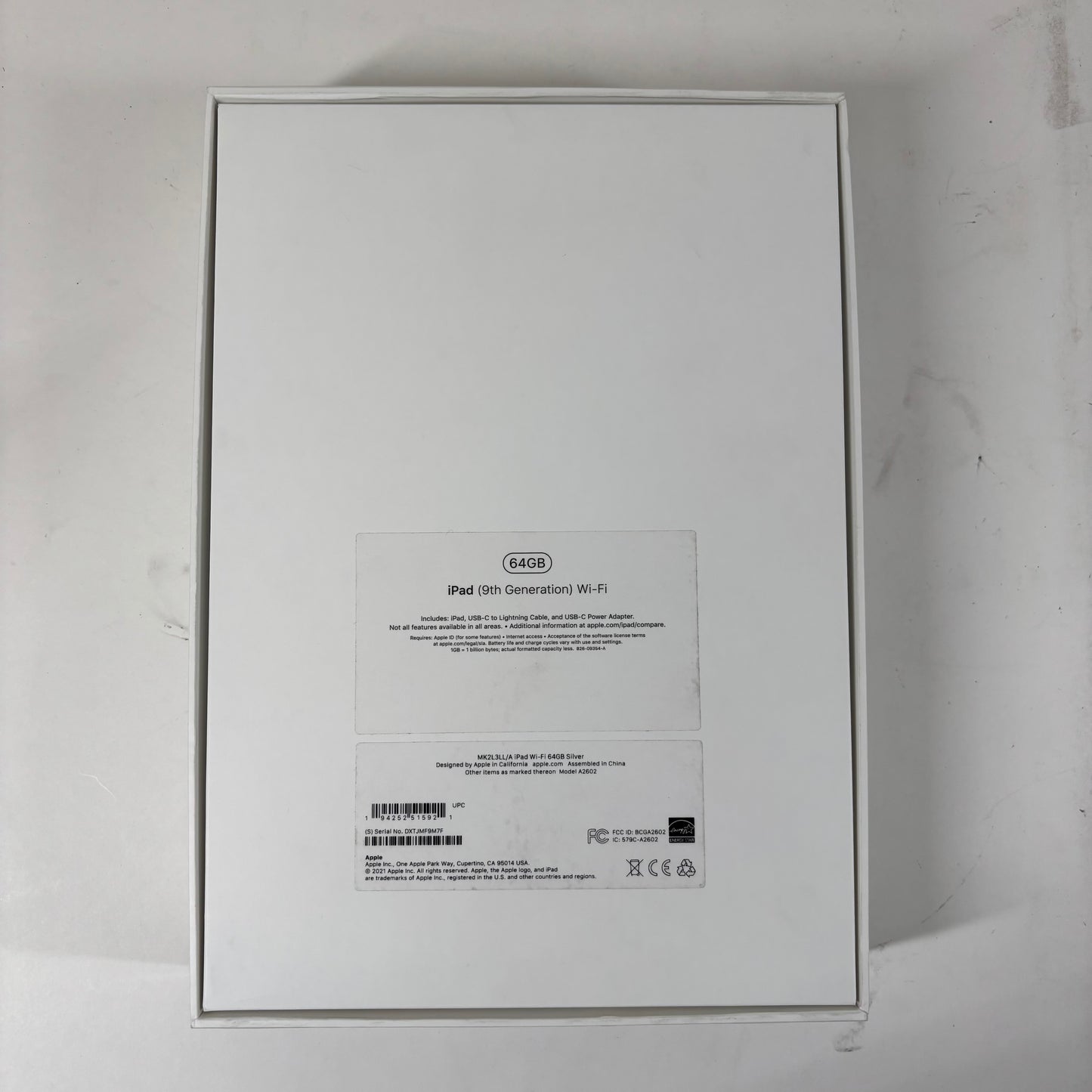 WiFi Only Apple iPad 9th Gen 64GB Silver MK2L3LL/A