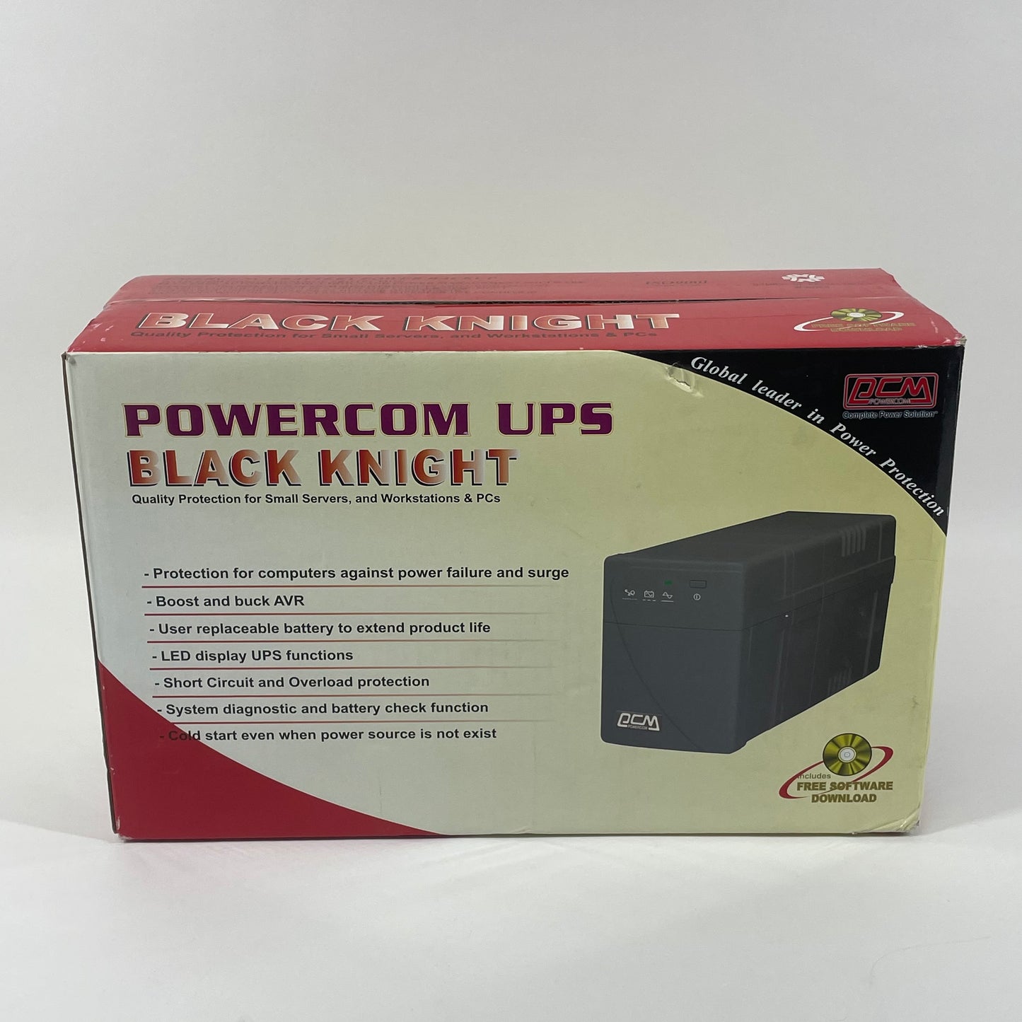 New Powercom Black Knight UPS Uninterruptible Power Supply BNT-800AP