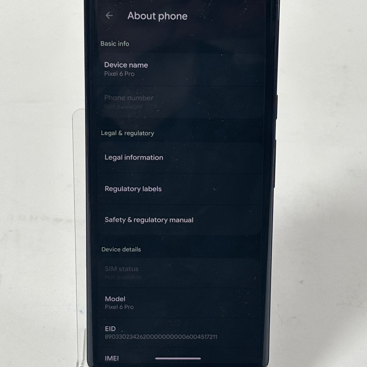 Unlocked Google Pixel 6 Pro 128GB Black G8V0U