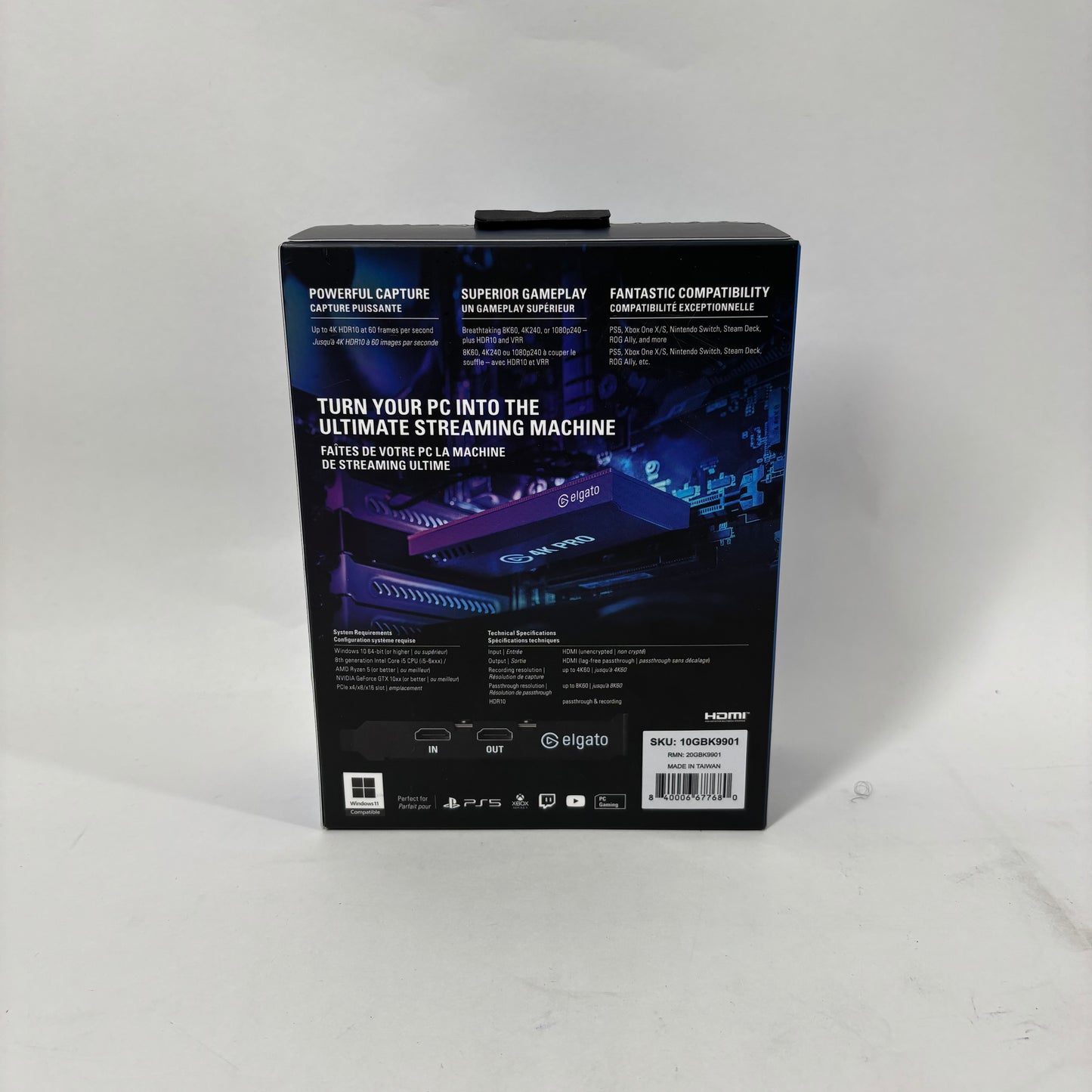 New Elgato 4K Pro High-Performance, Internal PCIe Capture Card 10GBK9901