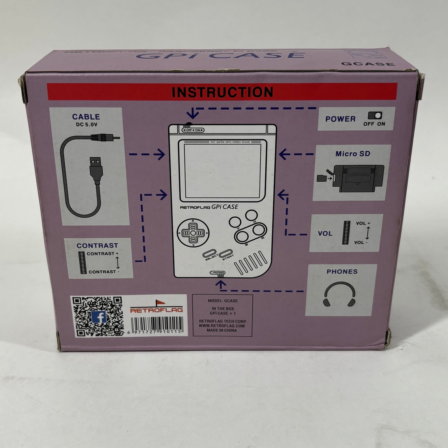 New RetroFlag Raspberry Pi Case 2.8" 2GB RAM 2TB Gray BO-GPID-CM4C Open Box