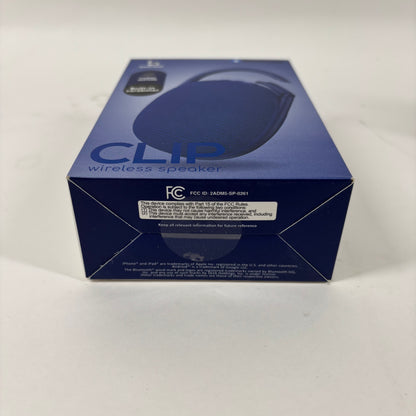 New Bass Jaxx Clip Bluetooth Speaker Blue SP-0261-BLUE
