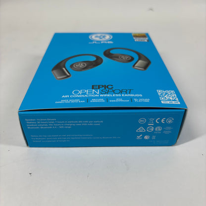 New JLab Epic Air Sport Gen 2 Air Conduction Wireless Earbuds EBEPOPSPRTRBLK82