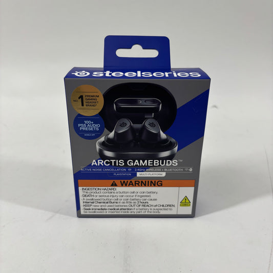 New Steelseries Arctis Gamebuds Wireless Active Noise Canceling Earbuds Black