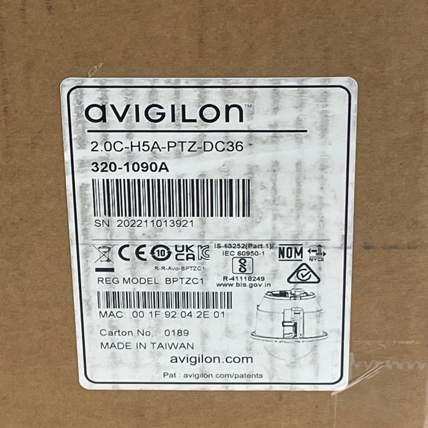 New Avigilon H5A Series Dome Security Camera  2.0C-H5A-PTZ-DC36 2 MP 1080p