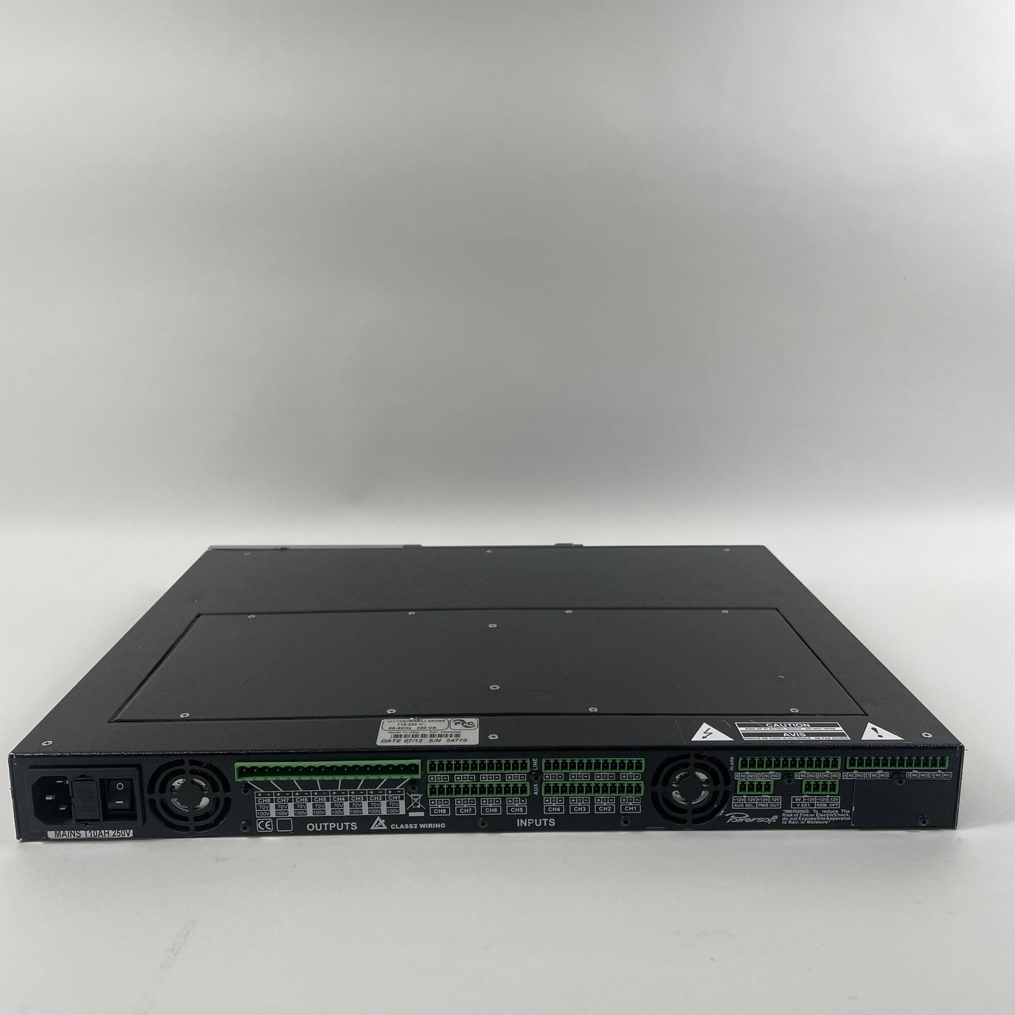 Powershot Ottocanali 1204 1200W 4 Ohm 8 Channel, Amplifier AMPG1US1BLK