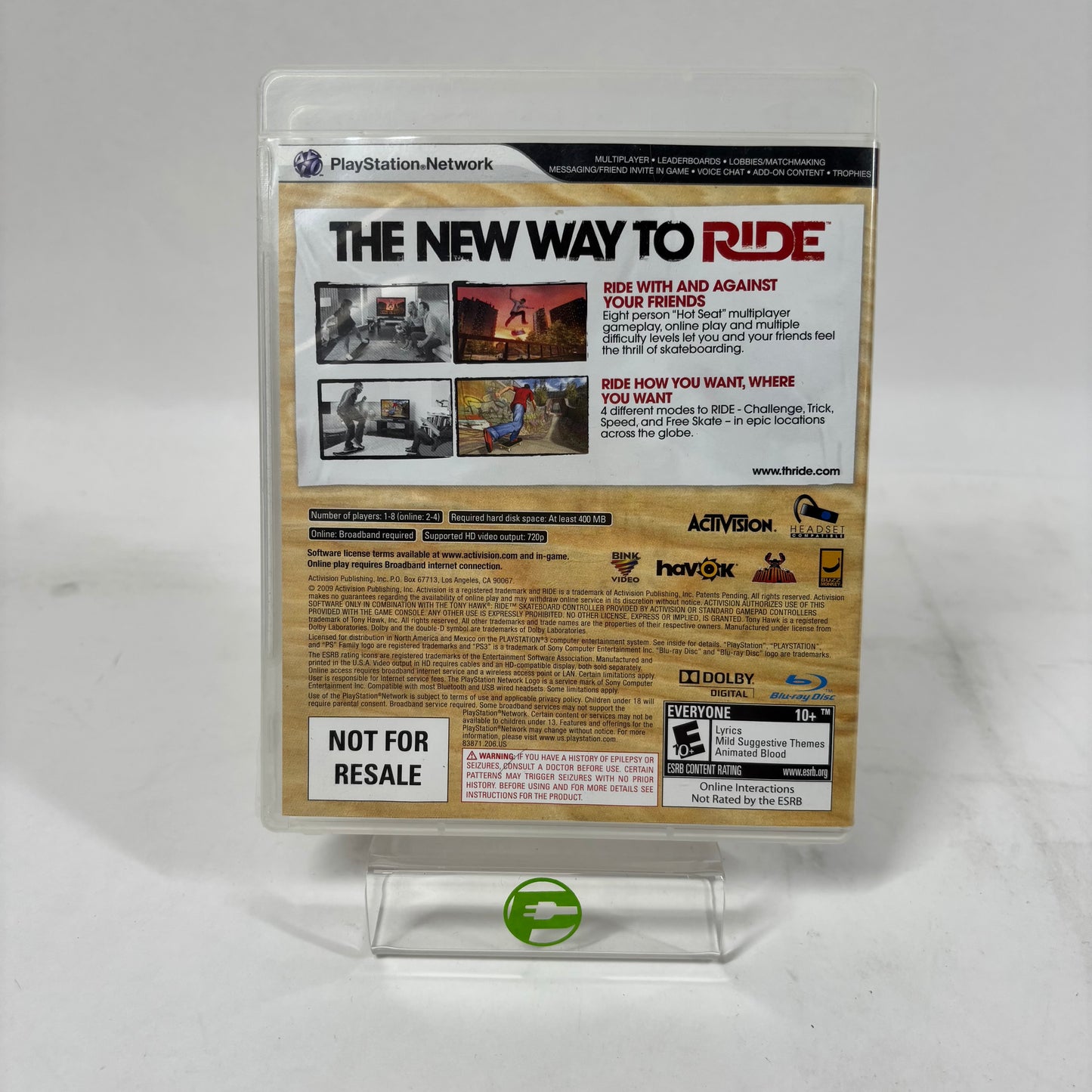 Tony Hawk Ride [Bundle] (Sony PlayStation 3 PS3, 2009) With Board and Dongle