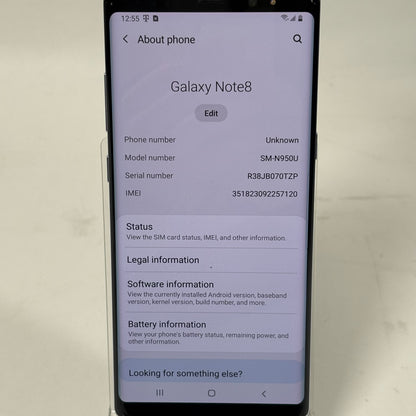 T-Mobile Samsung Galaxy Note 8 6GB RAM 64GB SM-N950U Absolute Black