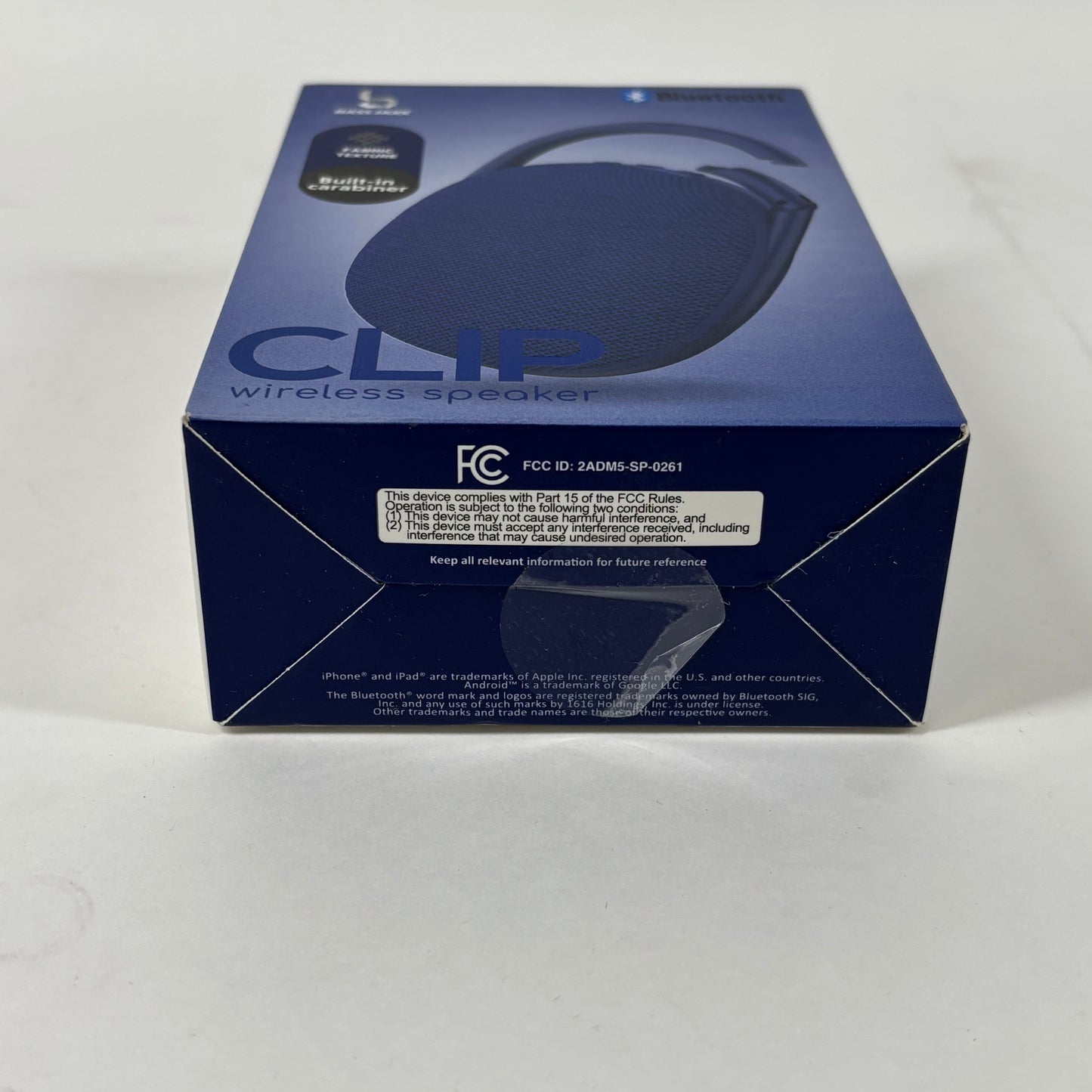 New Bass Jaxx Clip Bluetooth Speaker Blue SP-0261-BLUE