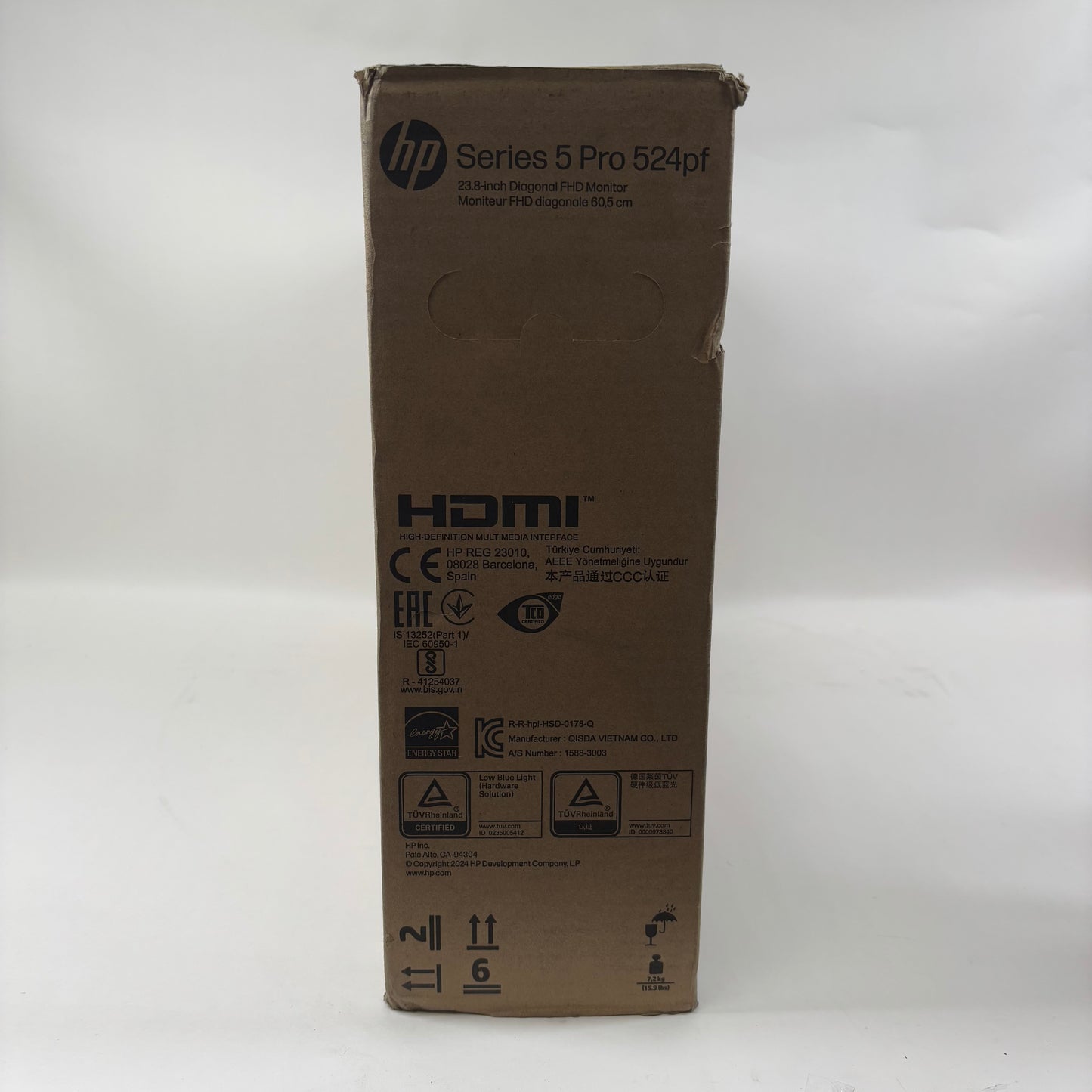 New HP 23.8" Series 5 Pro 9D9L6UT FHD Curved Monitor