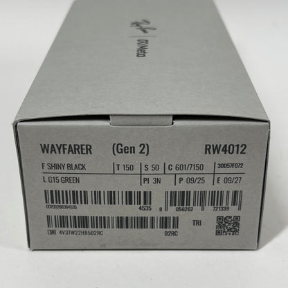 New Ray-Ban Meta Wayfarer Gen 2 Shiny Black Standard AI Smart Glasses 