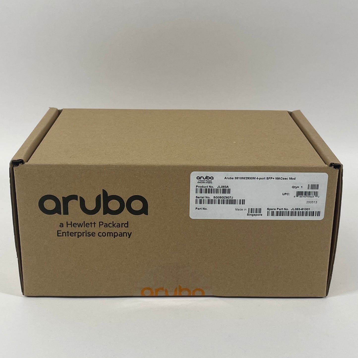 New HPE Aruba 3810M/2930M 4-Port SFP+ MACsec Module JL083A