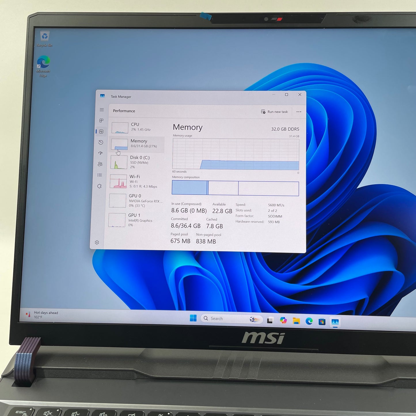 MSI VECTOR 16 HX AI A2XW 15M4 16" Core Ultra 9 275HX 2.7GHz