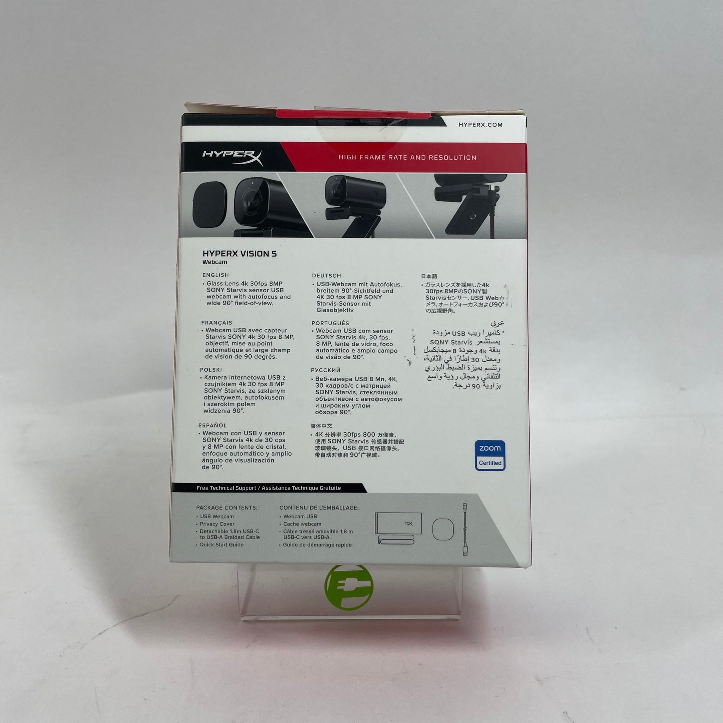 New HyperX Vision S High-Performance 4K Webcam WC0002 (Open Box)