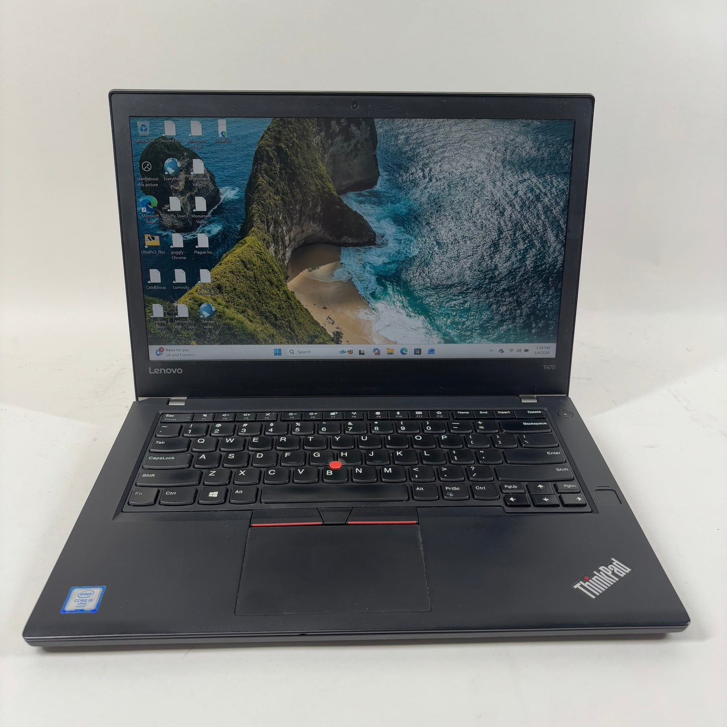 Lenovo T470 T470P 14" i5-6300U 2.4GHz 8GB RAM 500GB SSD