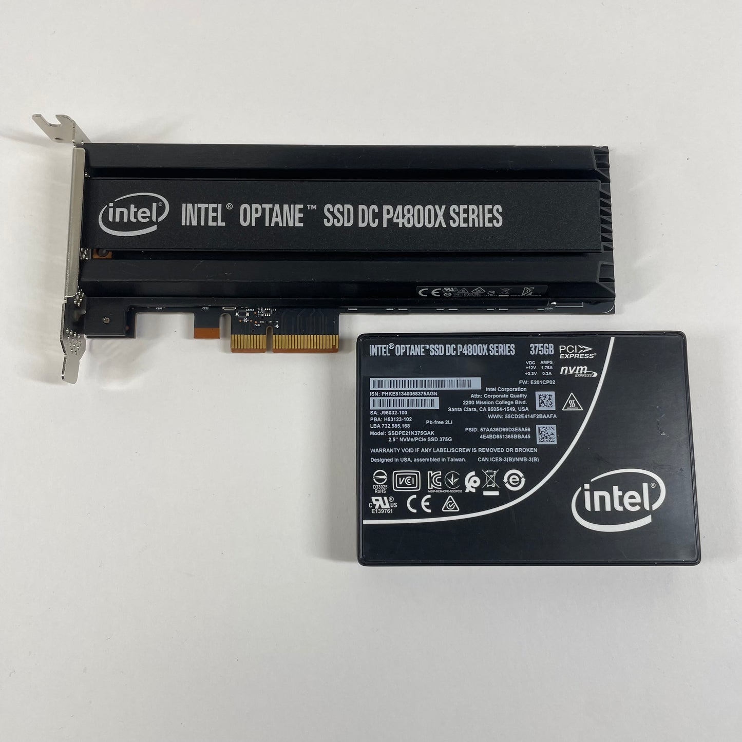 Intel 2.5" Optane DC P4800X 375GB M.2 NVMe Gen 3.0 x 4 SSD SSDPE21K375GAK
