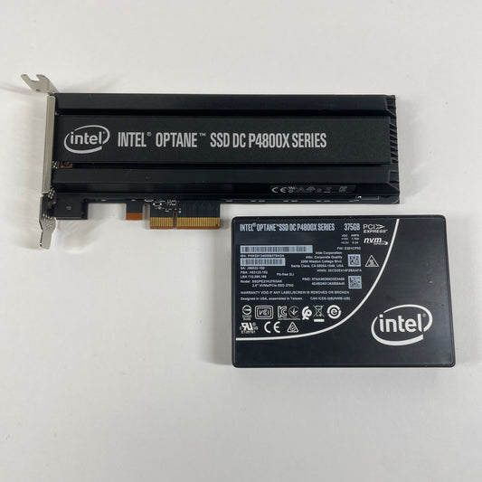 Intel 2.5" Optane DC P4800X 375GB M.2 NVMe Gen 3.0 x 4 SSD SSDPE21K375GAK