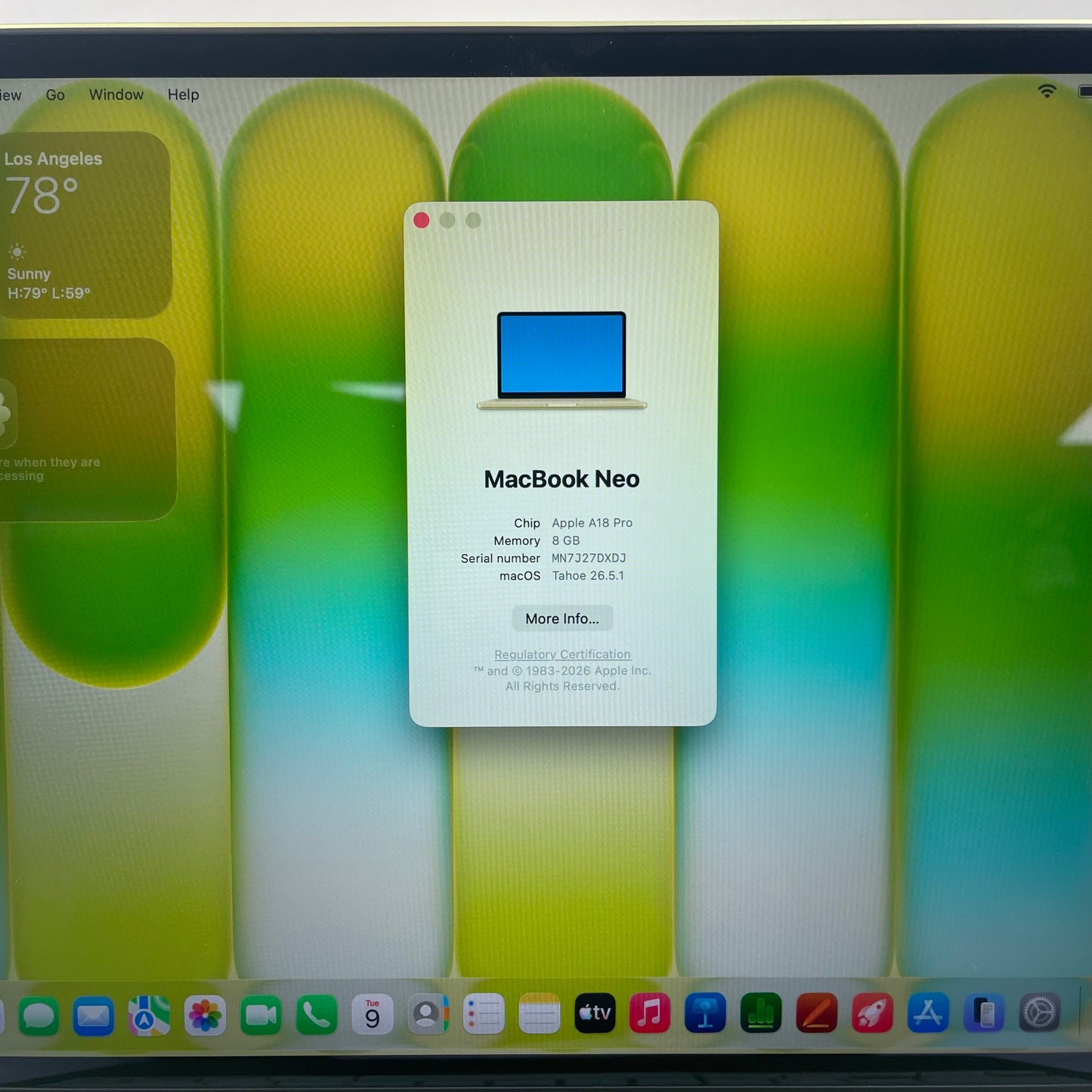 2026 Apple MacBook Neo 13" A18 Pro 5C GPU 4.0GHz 8GB RAM 256GB SSD MHFD4LL/A