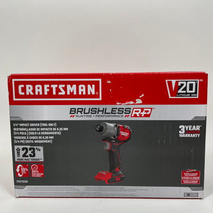 New Craftsman CMCF830B 20V 1/4" Impact Driver