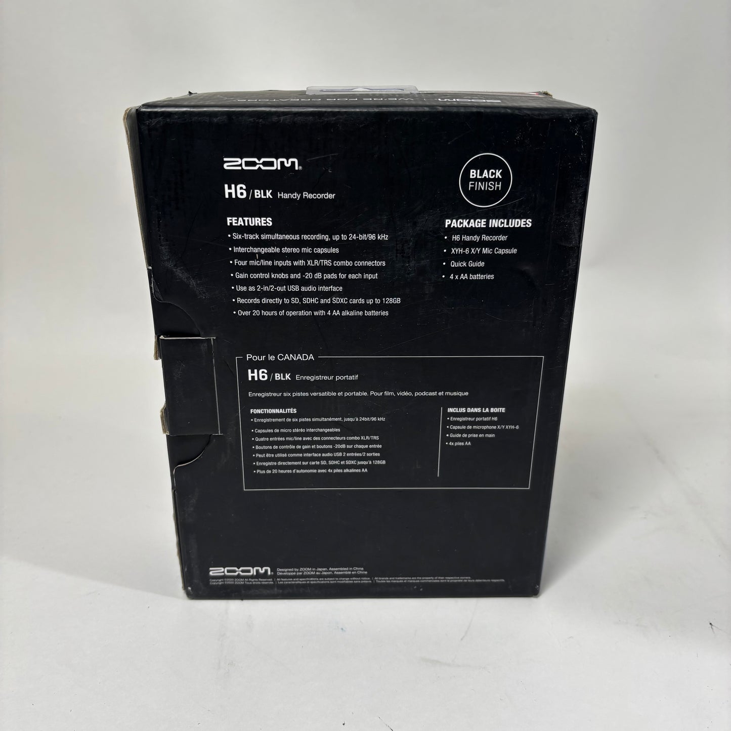 Zoom H6 Handy Recorder Versatile, Portable, 6-Track Digital Audio Recorder ZH6E