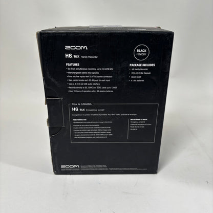 Zoom H6 Handy Recorder Versatile, Portable, 6-Track Digital Audio Recorder ZH6E