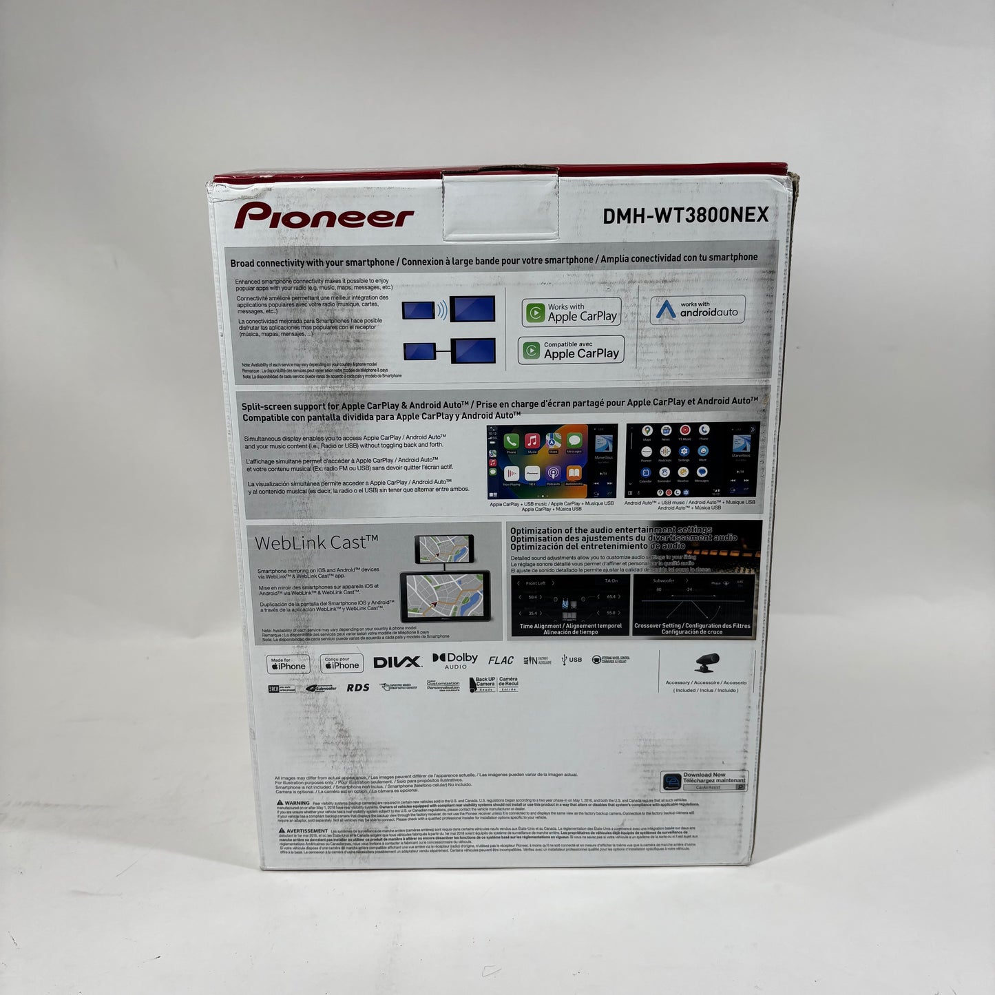 New Pioneer DMH-WT3800NEX Touchscreen Digital Media Receiver for Cars WT3800NEX