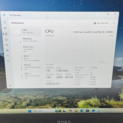 HP Omen 16-K0033DX 16" i9-12900H 2.5GHz 16GB RAM 1TB SSD GeForce RTX 3060