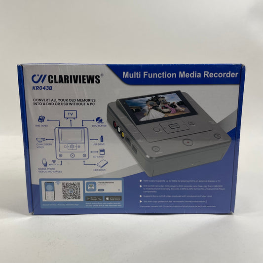New Clariviews KR043B Multi-Function Media Recorder and Converter KR043B
