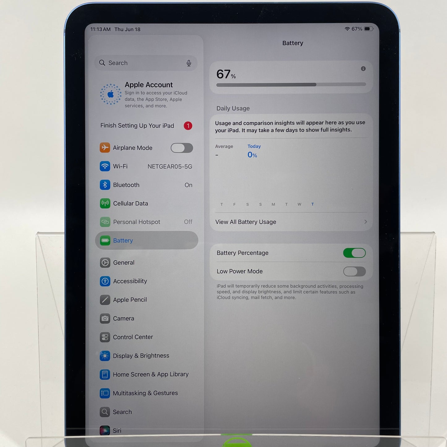 Unlocked Apple iPad 10th Gen 64GB Blue MQ6K3LL/A