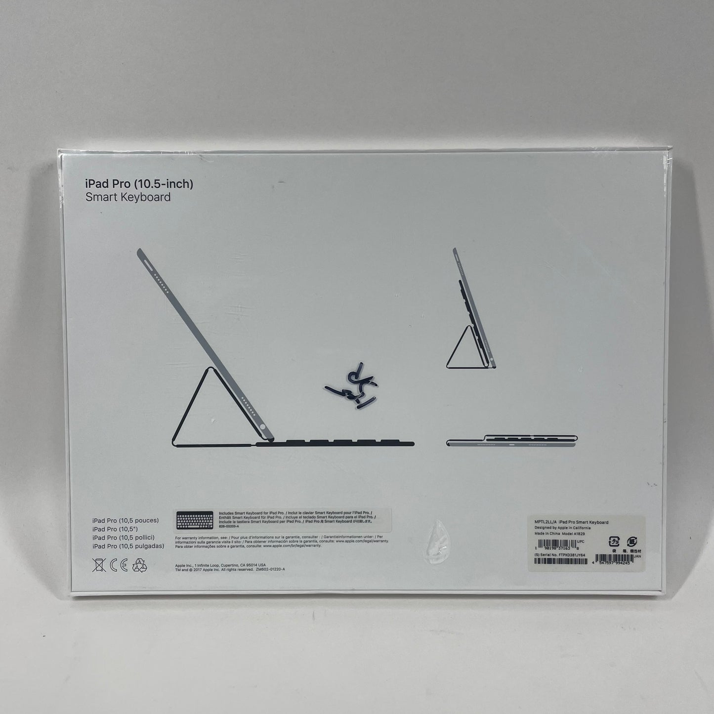 New Apple A1829 10.5" Smart Keyboard Black MPTL2LL/A