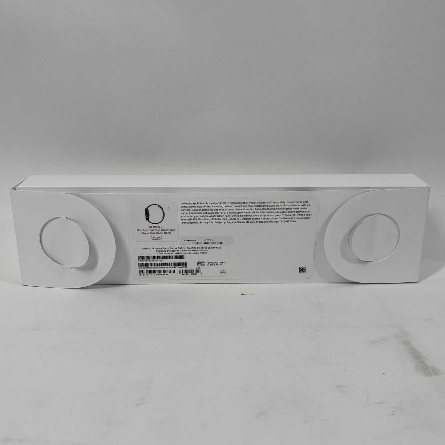 Apple Watch Series 7 41MM Graphite Stainless Steel Abyss Blue Sport Band