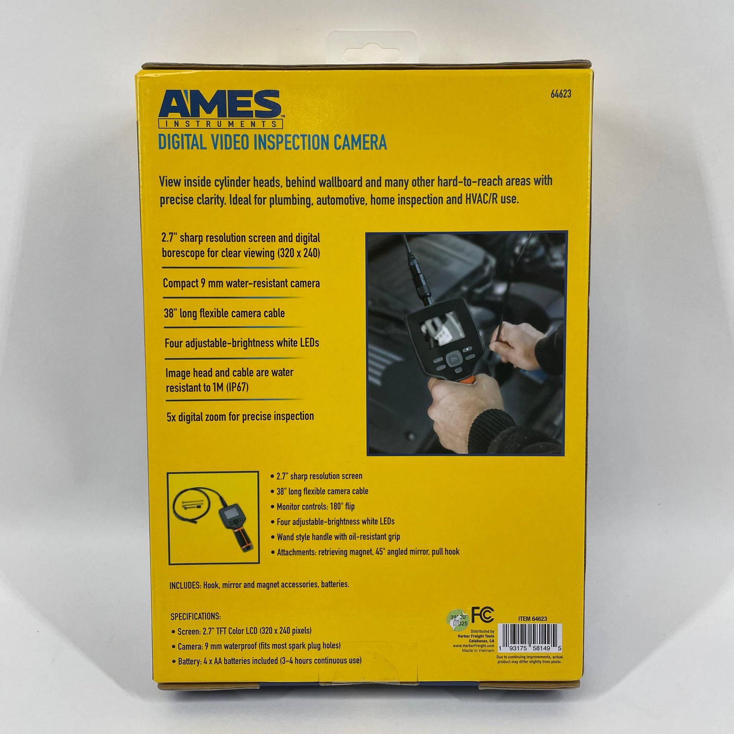 New AMES Instruments Digital Video Inspection Camera Handheld Borescope 64623