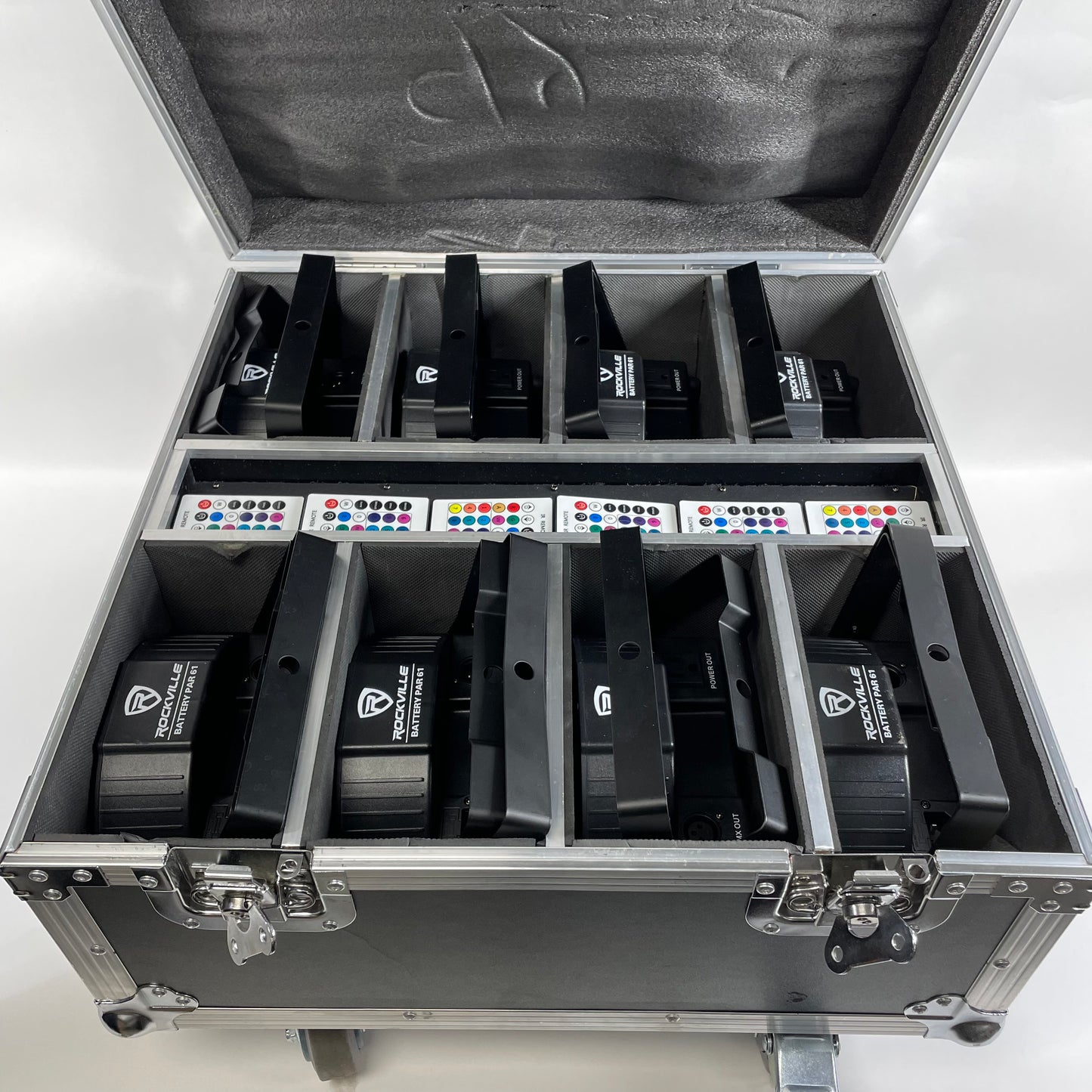 Rockville Battery Par 61 (8 Lights) DJ Lights BATTERY PAR 61