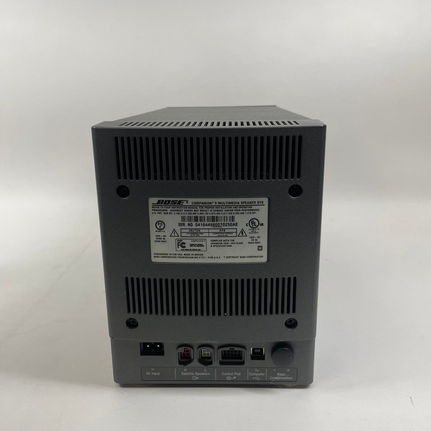 Bose Companion 5 Premium 2.1-Channel Multimedia Speaker System Graphite 40326