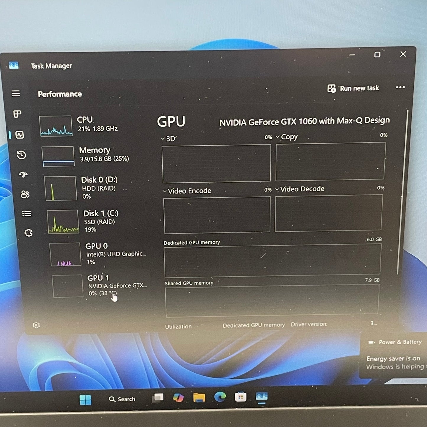 Dell G7 7588 15.6" i7-8750H 2.2GHz 16GB RAM  GeForce GTX 1060 Max-Q