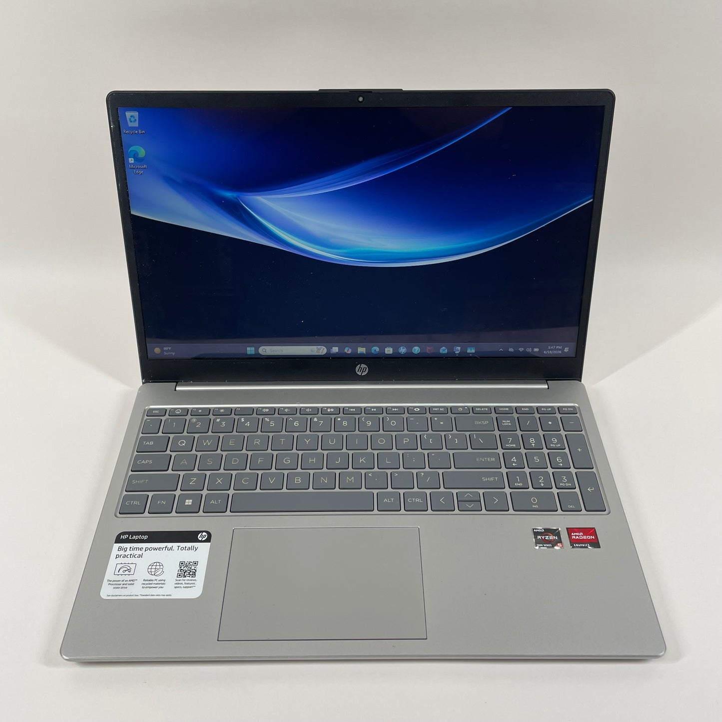 HP Laptop 15-FC0025DX 15.6" AMD Ryzen 5 7520 2.8GHz 8GB RAM 512GB SSD