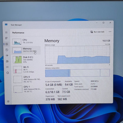 Asus TUF A16 FA617 16" Ryzen 7700 3.2GHz 16GB RAM 512GB SSD Radeon RX 7600S
