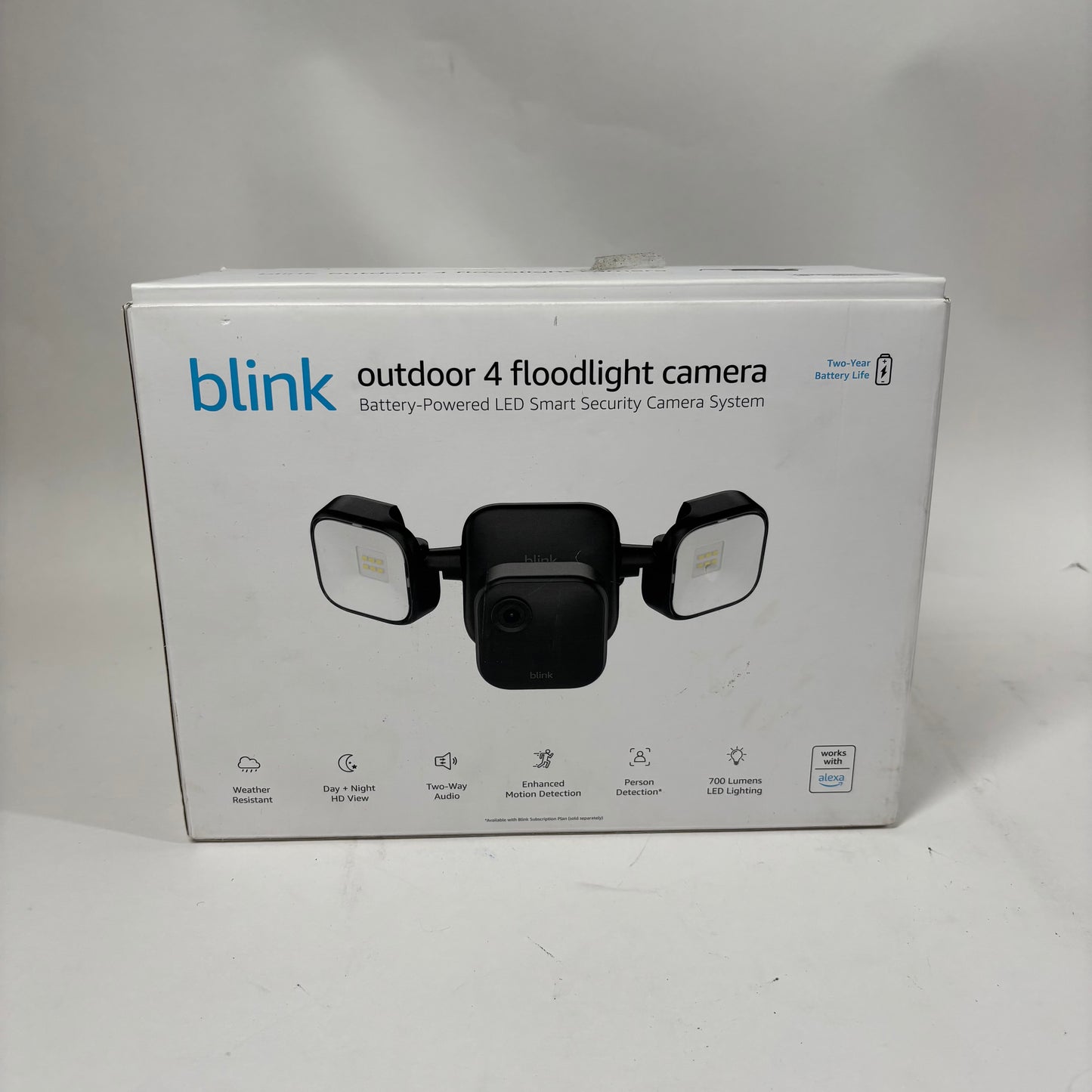 Blink Outdoor 4 Floodlight Camera Battery Powered Smart Security Surveillance Sy